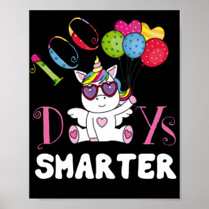 100 Tage Schlauer an der Schule Einhorn Girls Kost Poster