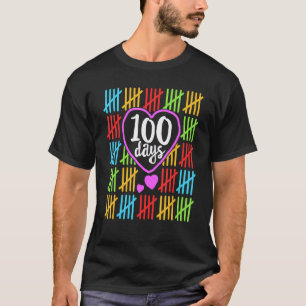 100 Tage schlauer Glücklicher 100. Schultag Schüle T-Shirt