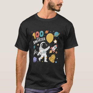 100 Tage schlauer lustiger Weltraum-Astronaut 100. T-Shirt