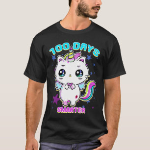 100 Tage schlauer magisches Lern-Einhorn Katzenhor T-Shirt