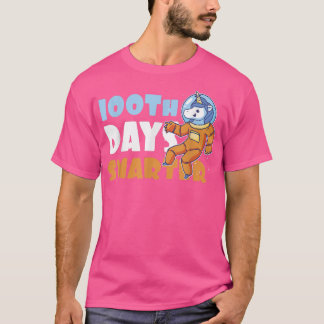 100. Tage schlauer mit einem Einhorn für Astronaut T-Shirt