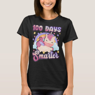 100 Tage schlauer Niedlicher Einhorn 100 Tage Gesc T-Shirt