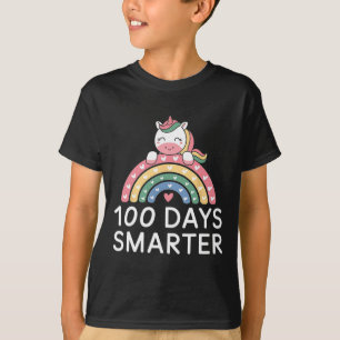 100 Tage Schlauer Regenbogen Einhorn 100. Scho-Tag T-Shirt
