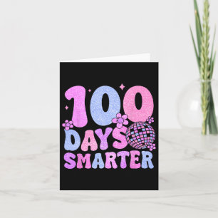 100 Tage schlauer Retro Disco 100 Tage Schulzeit Karte