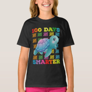 100 Tage schlauer Turtle 100. Schultag T-Shirt