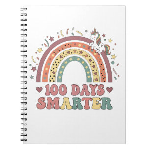 100 Tage schlauere Mädchen Einhorn 100. Schultag  Notizblock