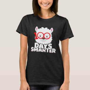 100 Tage schlaueres Lama 100. Schultag Alpaka L T-Shirt