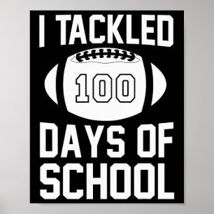 100 Tage Schul Fußball 100 Tage für Jungen Kind Poster