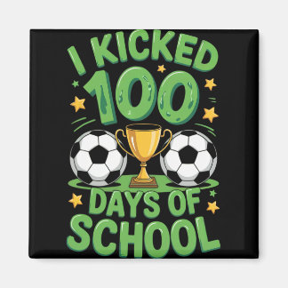 100-Tage-Schul-Fußball-Illustration Magnet