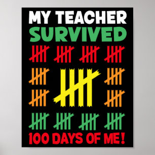 100-Tage-Schul-Kinder 100. Tag der Schule Kostüm Poster
