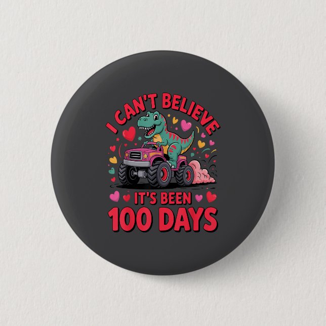 100 Tage Schul-Matching-Valentinstag für Lehrer Button (Vorderseite)