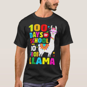 100 Tage Schul-Shirt Kein Probllama Lama 100. T-Shirt