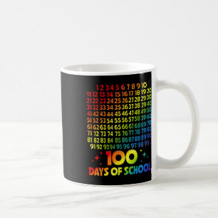100-Tage-Schul-Shirts Lehrer Kinder Mathe Zahl Kaffeetasse
