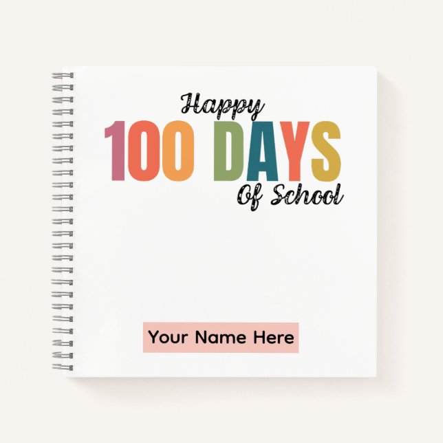 100-Tage-Schul-Spiralblock Notizbuch (Vorderseite)