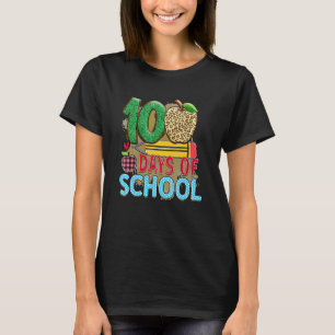 100 Tage Schulanstecker Apple Bleistift Schüler Le T-Shirt