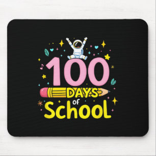 100 Tage Schulastronaut und Stift Fun Design Mousepad