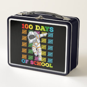 100 Tage Schulaustronaut Lehrer Metall Brotdose