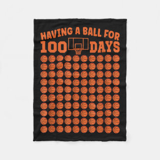 100 Tage Schulbasketball 100 Tage für Jungen Fleecedecke
