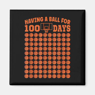 100 Tage Schulbasketball 100 Tage für Jungen Magnet