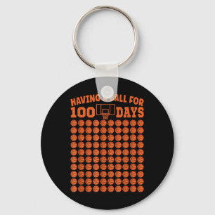 100 Tage Schulbasketball 100 Tage für Jungen Schlüsselanhänger