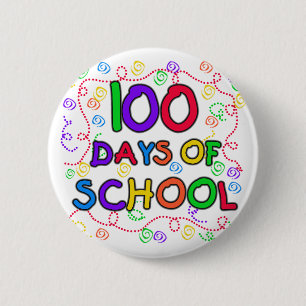 100 Tage SchulConfetti Button