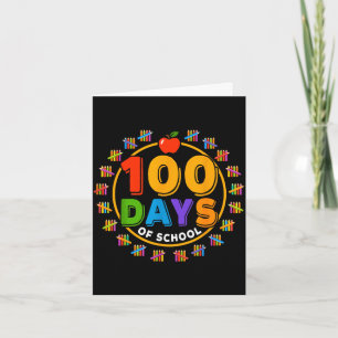 100 Tage Schuldesign frohe 100. Tag der Karte