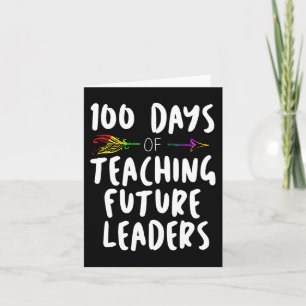 100 Tage Schuldesign Geschenk für Lehrer Lehrerin Karte