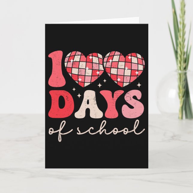 100 Tage Schuldisco Ll Lehrer Schüler Valen Karte (Vorderseite)