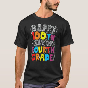 100 Tage Schule 100. Tag der 4. Klasse Lehrer T-Shirt