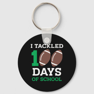 100 Tage Schule 100. Tag Fußball Schüler Schlüsselanhänger