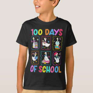 100 Tage Schule 100. Tag Lustige Gans Jungen Mädch T-Shirt