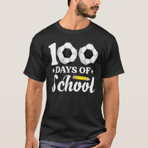 100 Tage Schule 100. Tag Schlauer Fußball-Lehrer T-Shirt