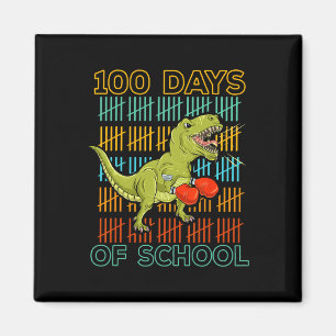100 Tage Schule 2025 Dinosaurier Boxen Mma Martia Magnet