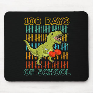 100 Tage Schule 2025 Dinosaurier Boxen Mma Martia Mousepad