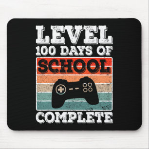 100 Tage Schule abgeschlossen Gamer Boys Videospie Mousepad