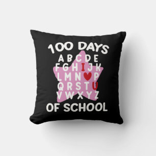 100 Tage Schule Alphabet 100. Tag Lehrer  Kissen
