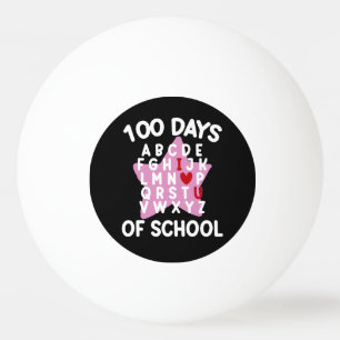 100 Tage Schule Alphabet 100. Tag Lehrer Tischtennisball