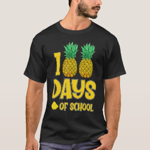 100 Tage Schule Ananas Schüler Kinder Lehrer T-Shirt