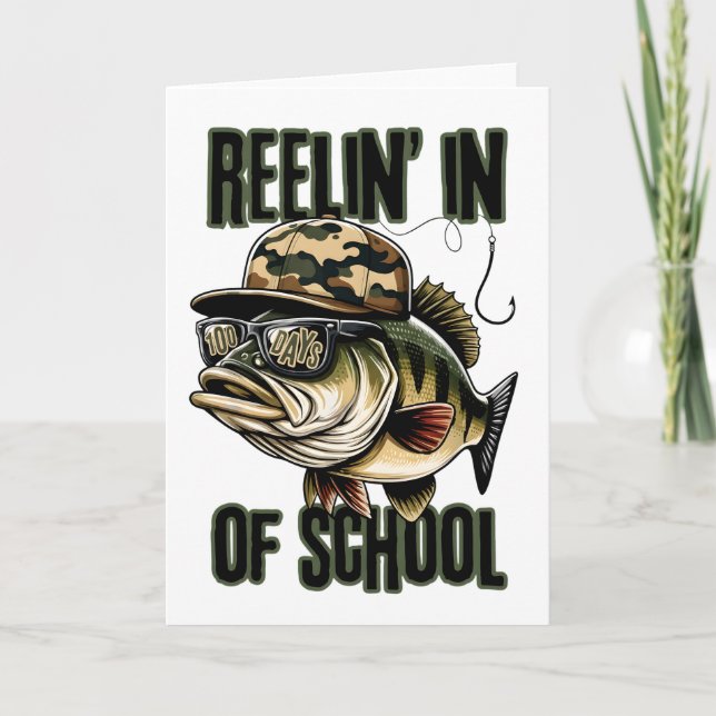 100 Tage Schule angeln Karte (Vorderseite)