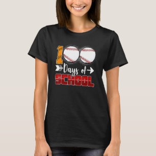 100 Tage Schule  Baseball 100 Tage Schlauer 100er T-Shirt