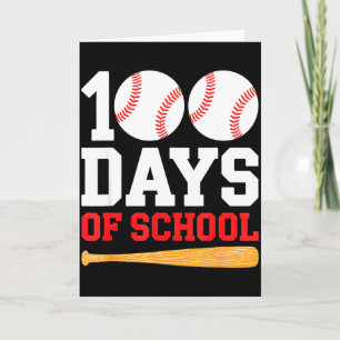 100 Tage Schule Baseball Jungen 100 Tage Schlauer Karte
