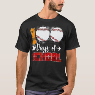 100 Tage Schule Baseball Lehrer Kinder 100. Tag T-Shirt