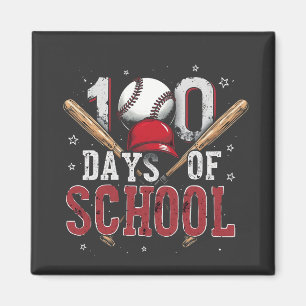 100 Tage Schule Baseball Sport Liebhaber Magnet