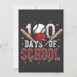 100 Tage Schule Baseball Sportliebhaber Einladung