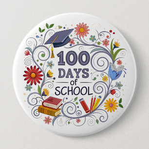 "100 Tage Schule"-Button Button