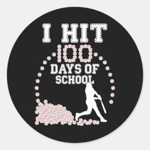 100 Tage Schule Bysebyll 100. Tag der Schule Bo Runder Aufkleber
