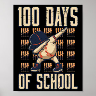 100 Tage Schule Bysebyll Dab 100. Tag Jungen Kind Poster