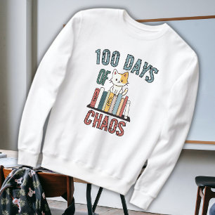 100 Tage Schule & Chaos Niedlich Kittenlehrer Sweatshirt