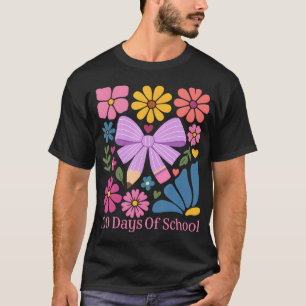 100 Tage Schule Coquette Bogen Bleistift Boho Flor T-Shirt