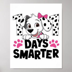 100 Tage Schule Dalmatiner-Hund Jungen Kinder 100 Poster